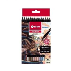LAPICES FILGO BLACK&WHITE TONOS NEUTROS SUPERSOFT (PN501-E15-NEUTRO)