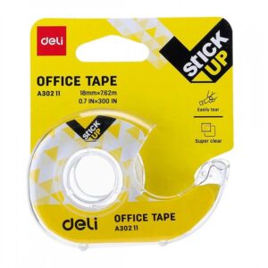 PORTA ROLLO DELI ESCOLAR CON CINTA SUPER CLEAR 18MM (EA30211)