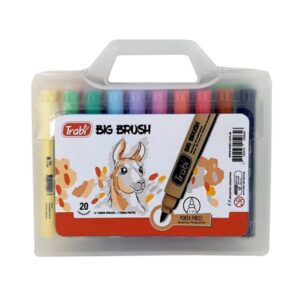 MARCADOR TRABI BIG BRUSH PUNTA PINCEL VALIJA X 20U. V/COLORES (5965)