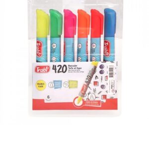 MARCADOR TRABI 420 AL AGUA FLUO X6U. (TR11517)