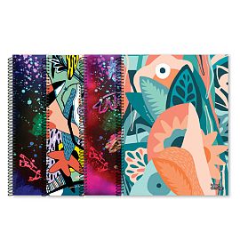 CUADERNO LEDESMA 22X29 DESIGN X 80H CUADRICULADO (104680)