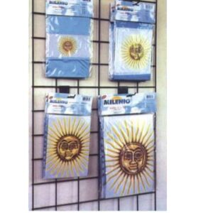 BANDERA DE TELA MILENIO ARGENTINA 150X240 CM C/SOL POLIESTER (1212)
