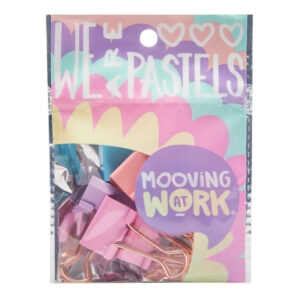 BINDER MOOVING CLIPS PASTEL 25MM X6U (2102020201)