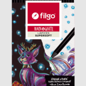 LAPIZ FILGO COLORES BLACK AND WHITE ESTUCHE X 12U. (PN501-E12-SUR)