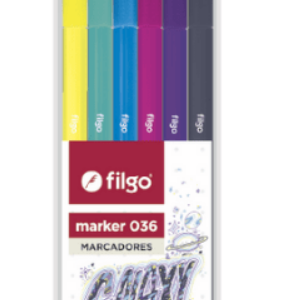 MARCADOR ESCOLAR FILGO 036 YO AMO MIS COLORES X6U. GALAXY (M36-E6-GXY)
