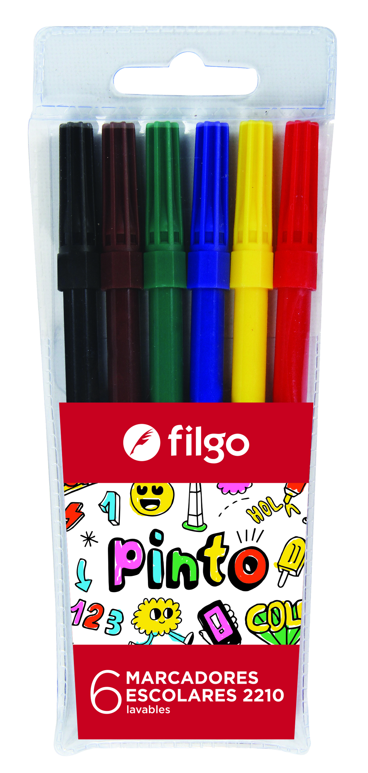MARCADOR ESCOLAR FILGO PINTO V/COLORES X6U. (CM2210-E6-SUR)