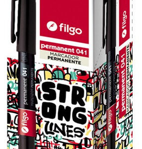 MARCADOR FILGO 041 PERMANENT MARKER PUNTA EXTRA FINA C/U (PM041-C12)