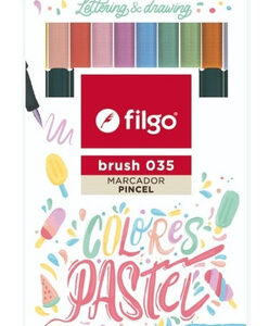 MARCADOR FILGO BRUSH 035 X 10 PASTEL(BSH35-E10-PAS)