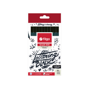MARCADOR FILGO BRUSH 035 X 12U NEGRO C/U (BSH35-C12-001)