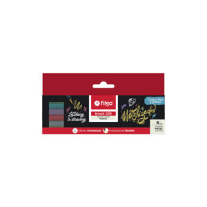 MARCADOR FILGO BRUSH 035  X 6 METALIZADO (BSH35-E6-MET)