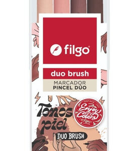 MARCADOR FILGO DUO BRUSH DOBLE PUNTA X 4 PIEL (DBSH-E4-PIEL)