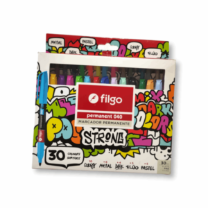 MARCADOR FILGO PERMANENTE 040 PTA FINA X 30U.V/COLORES (PM040-E30-SUR)