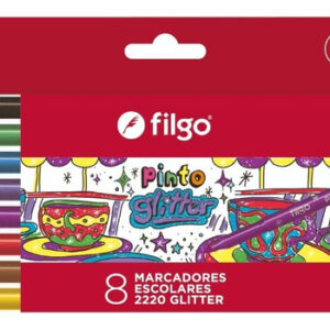 MARCADOR FILGO PINTO ESTUCHE X8U. GLITTER  (CM2220-E8-GLI)