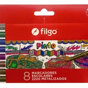 MARCADOR FILGO PINTO ESTUCHE X8U. METALIZADO (CM2220-E8-MET)