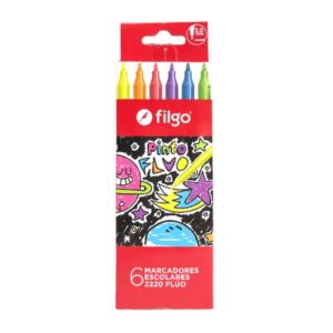 MARCADORES ESCOLARES FLUO SURTIDO FILGO X6 (CM2220-E6-FLU)