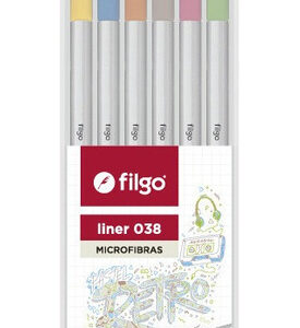 MICROFIBRA FILGO LINER 038 0.4MM X 6U. PASTEL (L38-E6-PAS)