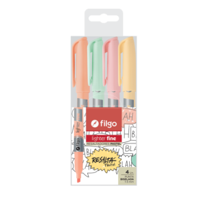 RESALTADOR FILGO LIGHTER FINE PASTEL PTA BISEL BLISTER X4U. (SLF-E4-PAS)