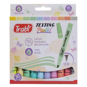 RESALTADOR TRABI FINO TEXTING PASTEL X10 V/COLORES