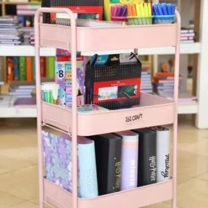 CARRO ORGANIZADOR MOVIL IBICRAFT ROSA/BLANCO/AQUA (990045/0046/0047)