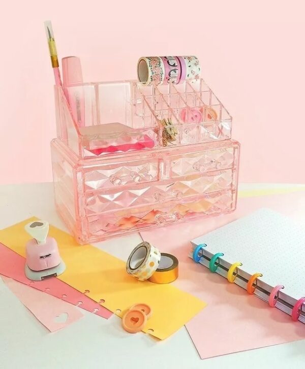 ORGANIZADOR DE ESCRITORIO CRISTAL 24X15X18.5 CM IBICRAFT (990035)
