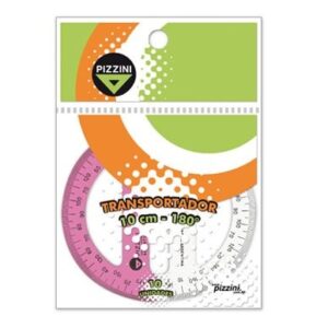 TRANSPORTADOR ESCOLAR PIZZINI 180° X 10CM X 10U. (6710X10)