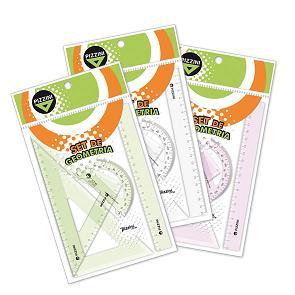 SET GEOMETRIA PIZZINI X4 PIEZAS (4114)