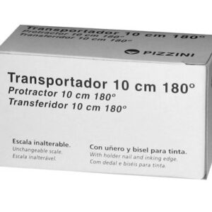 TRANSPORTADOR PIZZINI ESCUELITA 180° X 10CM C/U. (6702)