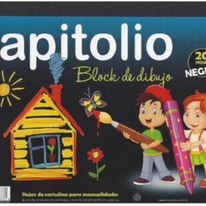 BLOCK DE DIBUJO CAPITOLIO N°5 NEGRO X 20H (6366)
