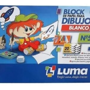 BLOCK DE DIBUJO LUMA N°5 BLANCO X 20H. (81-50)