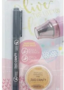KIT EMBOSSING IBI CRAFT 1 MARCADOR DOBLE PUNTA + POLVO (657150)