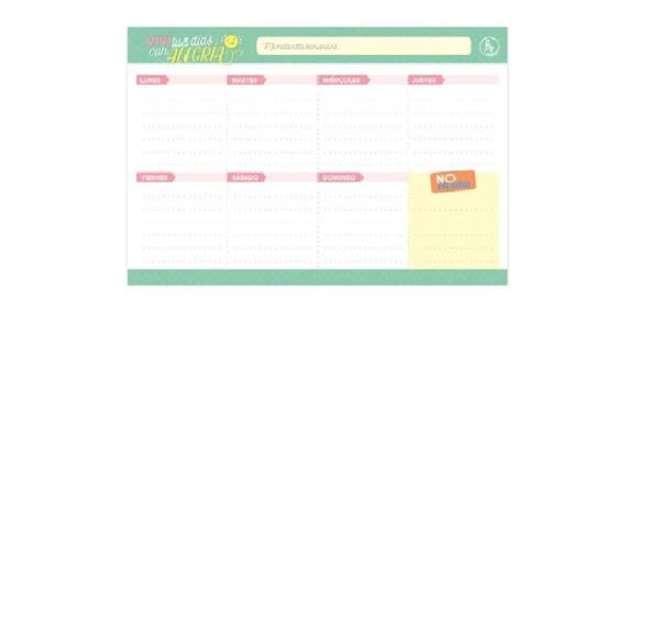 ORGANIZADOR SEMANAL REYSA PLANNER A5 CON TAPA (1042)