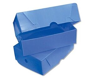 CAJA DE ARCHIVO PLASTICA AZUL LEGAJO Nro.2 (38x28x12 CM)