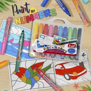 VALIJA TRABI PINTA POR NUMERO C/LIBRO PARA COLOREAR (TR11192)