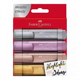RESALTADOR FABER CASTELL TEXTLINER 46 METALIZADO X 4U. (154640)