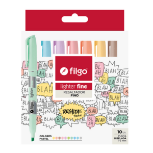 RESALTADOR FILGO LIGHTER FINE PASTEL X10U (SLF-E10-PAS)