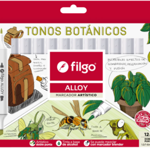 MARCADORES FILGO ALLOY DOBLE PUNTA TONOS BOTANICOS X12U (ALLYM-E12-BOT)