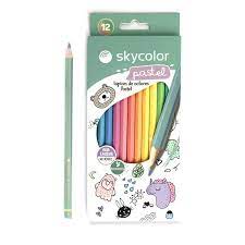 LAPICES DE COLORES SKYCOLOR PASTEL X12U LARGOS (JJ10136P)