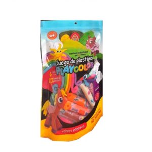 BOLSA PLAYCOLOR DE PLASTILINA X20 + 6 MOLDES C/INTENSOS