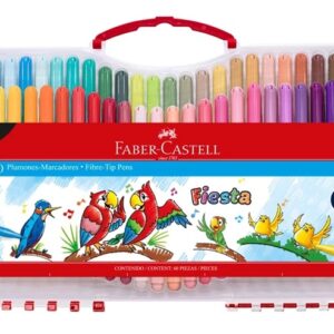 MARCADOR FABER CASTELL FIESTA VALIJA X 60U. V/COLORES (555360)