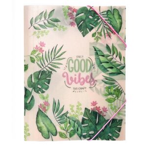 CARPETA PLASTICA IBICRAFT C/ELASTICO GOOD VIBES/PRETTY DREAMS.