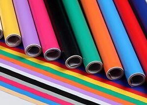 ROLLO ORION PVC COLOR LISO 45CM X 10 M. V/ COLORES