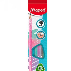 LAPIZ GRAFITO MAPED GLITTER C/GOMA X12 (851804)