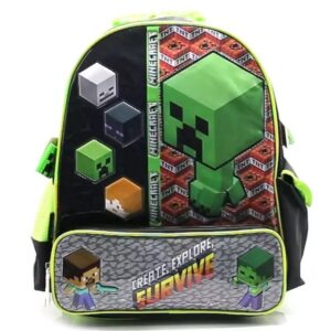 MOCHILA CRESKO MINECRAFT 18" ESPALDA (MI096)