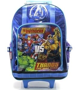 MOCHILA CRESKO AVENGERS VS THANOS  18" C/CARRO (SP143)