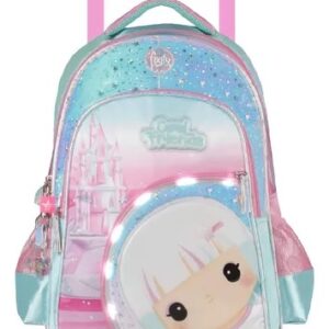 MOCHILA FOOTY COOL FRIENDS C/LUZ LED 18" C/CARRO (F2161)