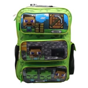 MOCHILA CRESKO MINECRAFT 16" ESPALDA (MI109)