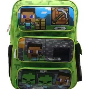 MOCHILA CRESKO MINECRAFT 18" C/CARRO (MI309)