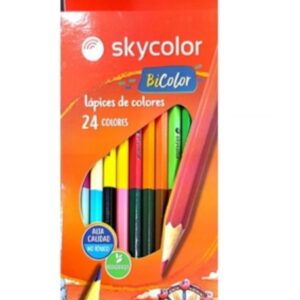 LAPICES DE COLORES SKYCOLOR BICOLOR X12U (JJ10121-24)