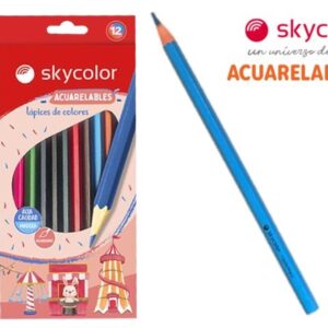 LAPICES DE COLORES SKYCOLOR ACUARELABLES X12U (JJ1011312-12)
