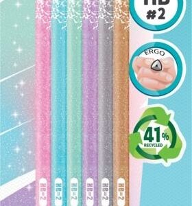 LAPIZ MAPED GRAFITO GLITTER C/GOMA BLISTER X6 (851803)